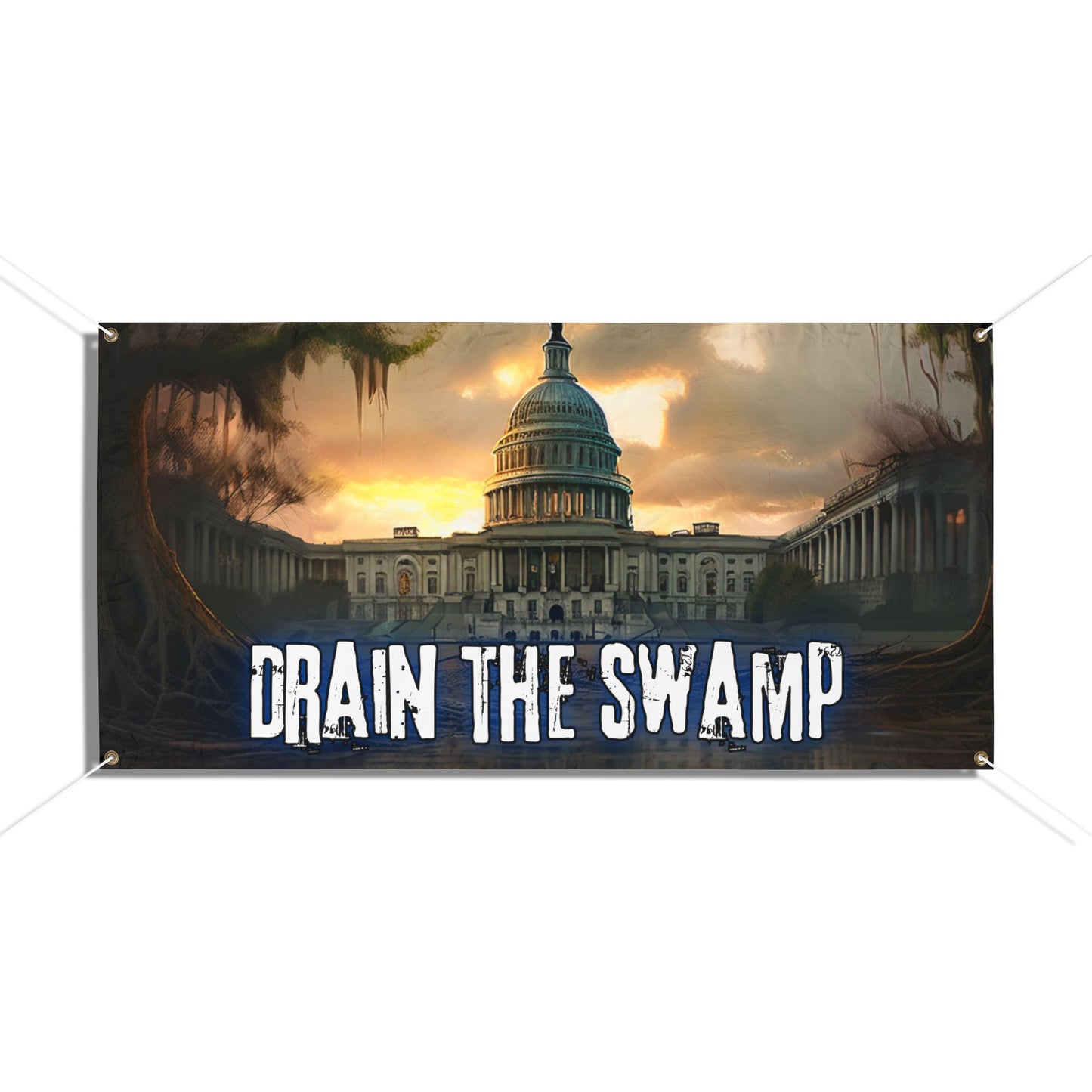 DRAIN THE SWAMP Vinyl Banner