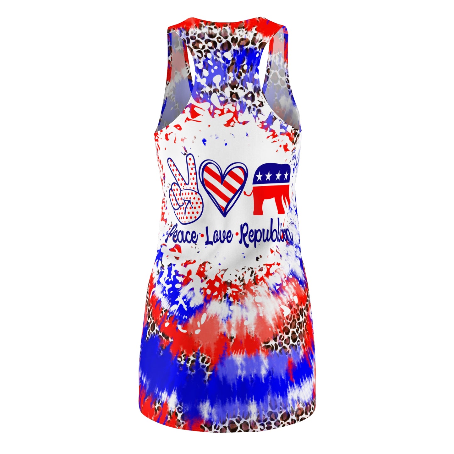 Women's Peace Love Republican Racerback Dress