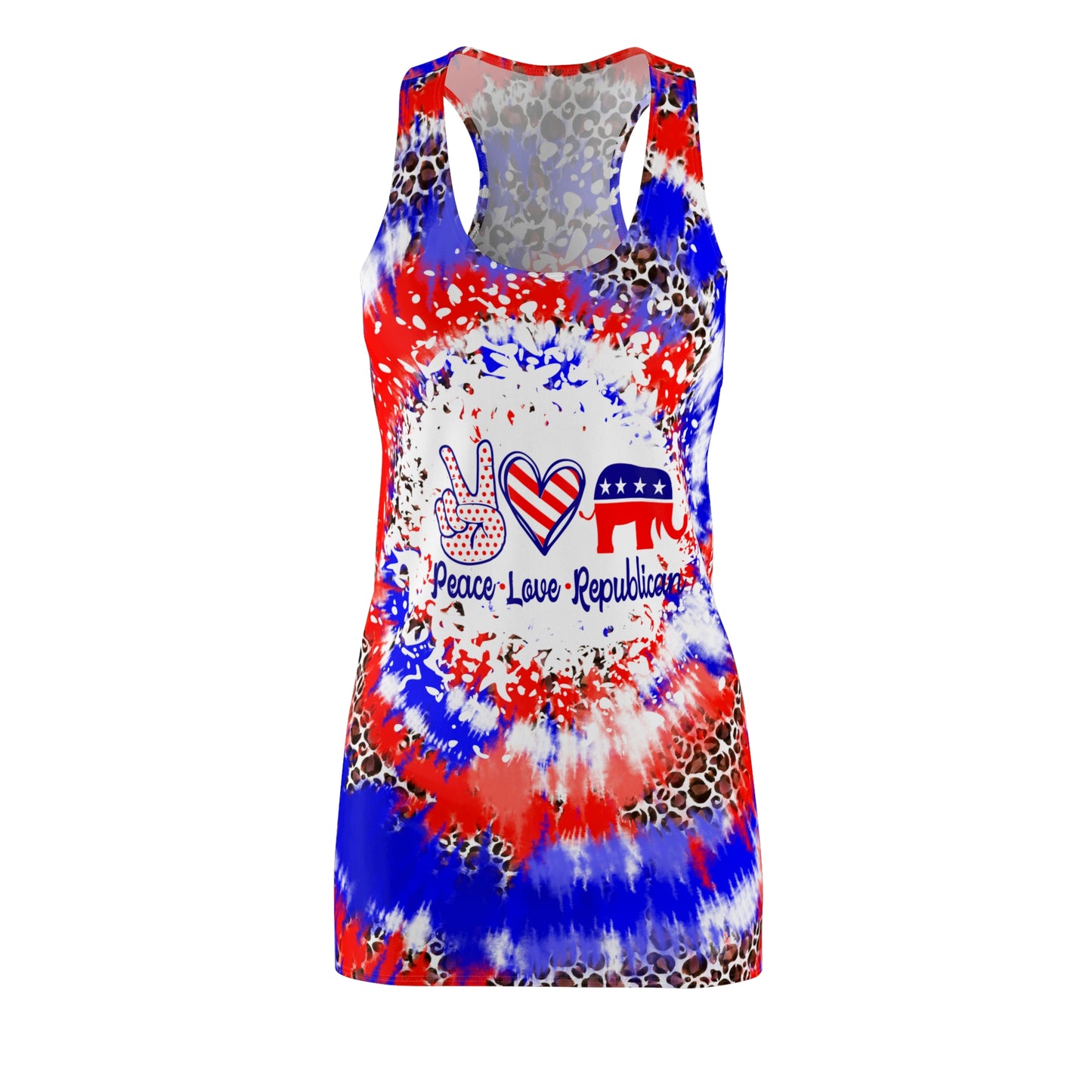 Women's Peace Love Republican Racerback Dress