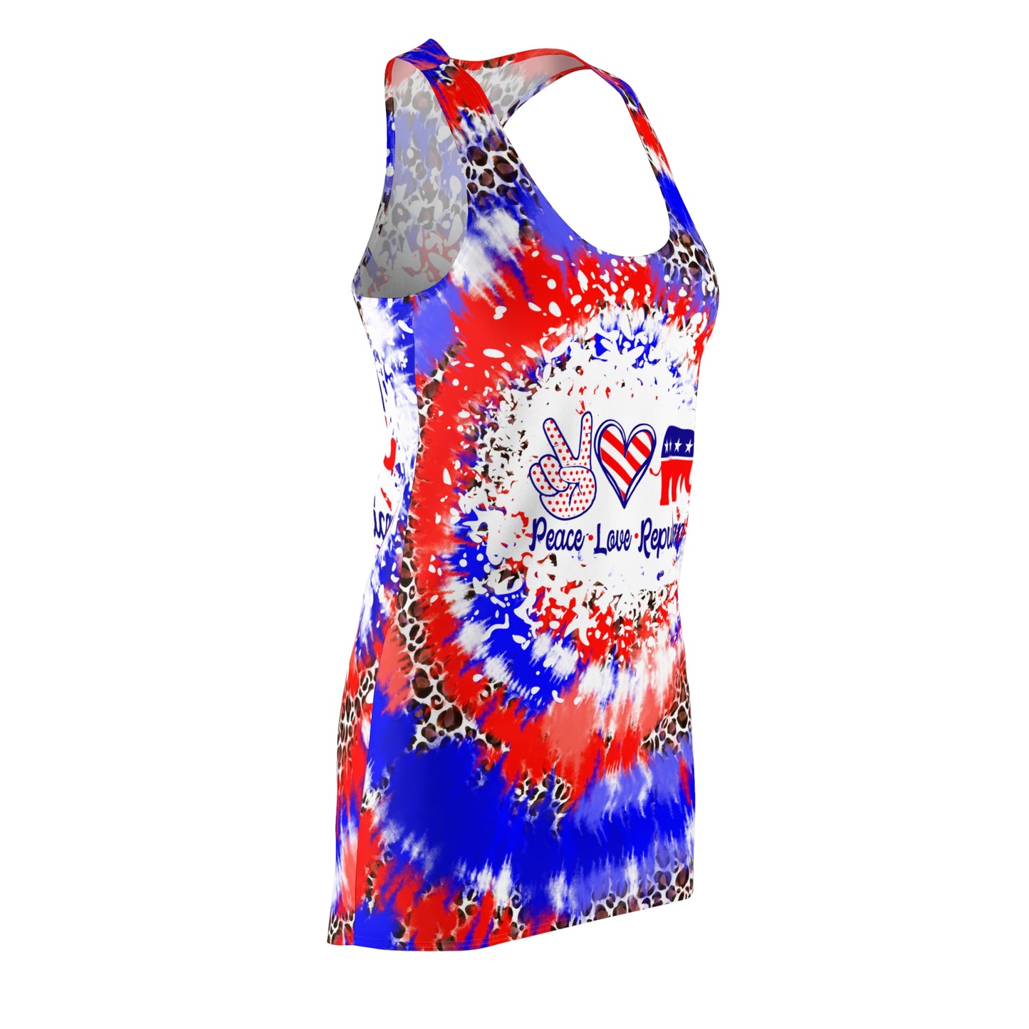 Women's Peace Love Republican Racerback Dress