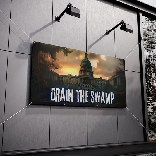 DRAIN THE SWAMP Vinyl Banner