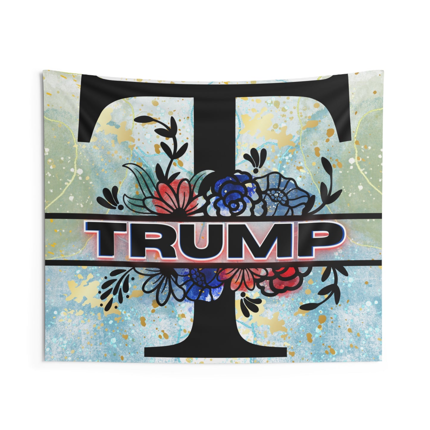 Trump Flowers Wall Tapestry