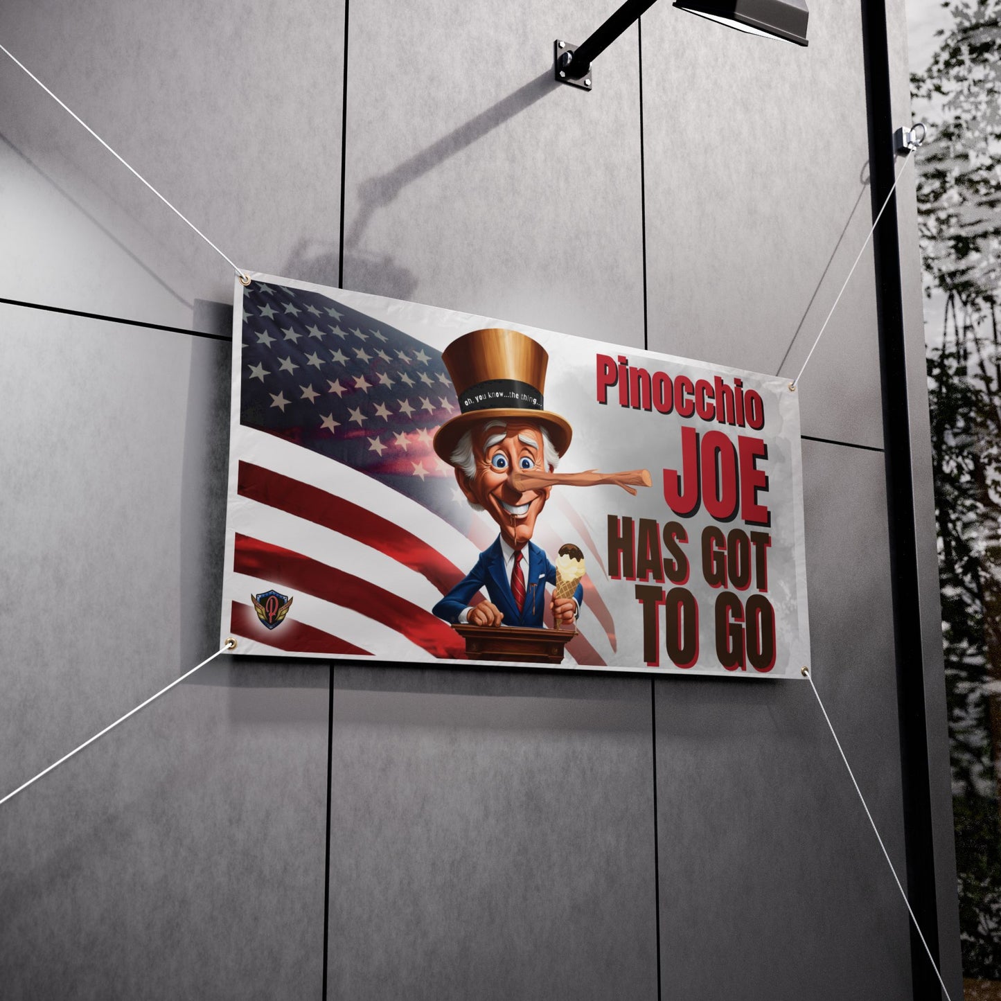 Pinocchio Joe Vinyl Banner