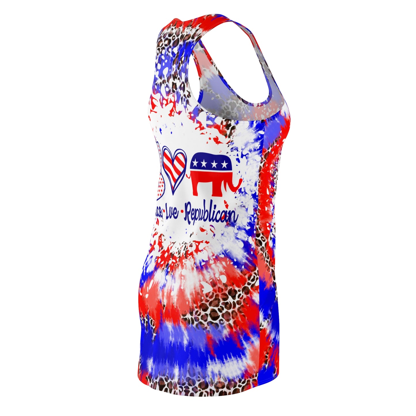 Women's Peace Love Republican Racerback Dress