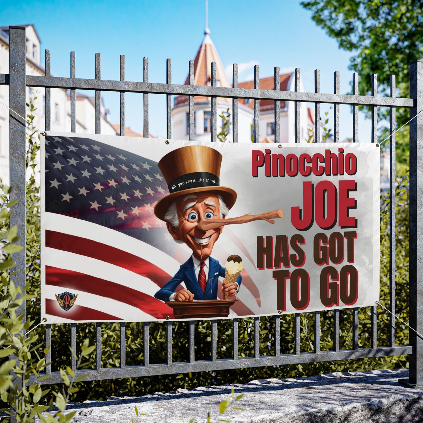 Pinocchio Joe Vinyl Banner